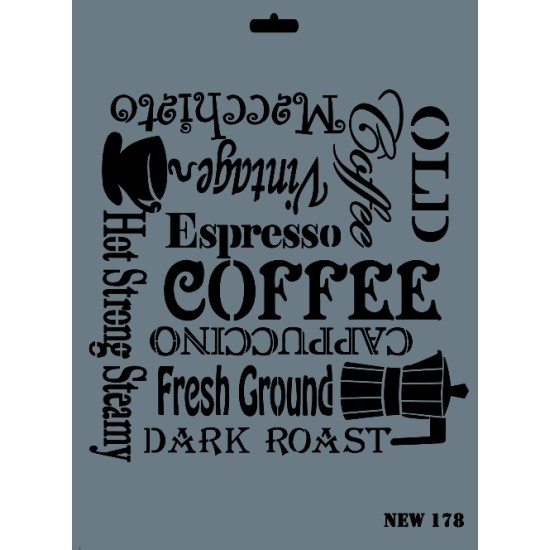 Coffee / Deko Schablonen - NEW178 - Rich Hobby