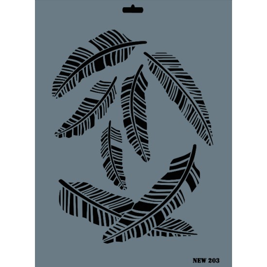 Feder Deko Schablonen - NEW203 - Rich Hobby