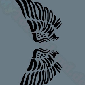 Büyük Kanat Dekor / Transfer Stencil