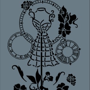 Kleid Deko Schablonen