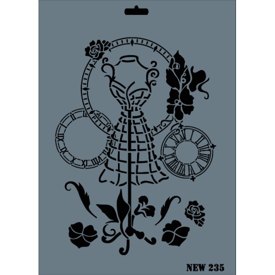 Kleid Deko Schablonen - NEW235 - Rich Hobby