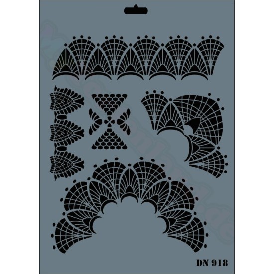 Oval Motiv Deko Schablonen - DN918 - Rich Hobby