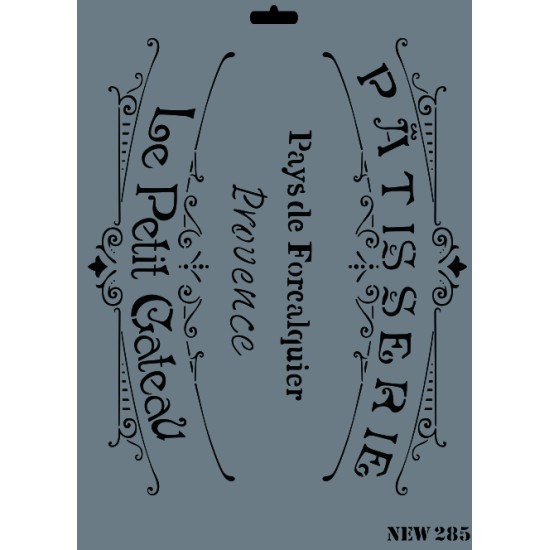 Patisserie  Dekor / Transfer Stencil - NEW285 - Rich Hobby