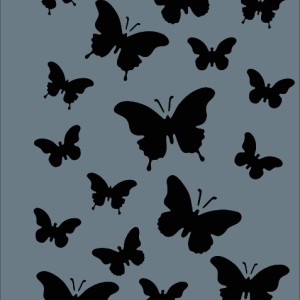 Kelebekler Dekor / Transfer Stencil