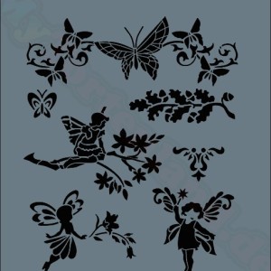 Kelebek & Fee 2 Dekor / Transfer Stencil