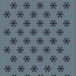 Kar Tanesi Dekor / Transfer Stencil