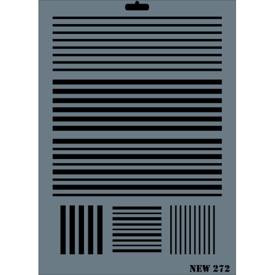 Çizgiler Dekor / Transfer Stencil - NEW272 - Rich Hobby