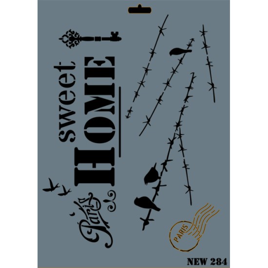 Sweet Home Dekor / Transfer Stencil - NEW284 - Rich Hobby