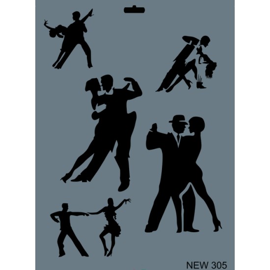 Tanzpaar Deko Schablonen - NEW305 - Rich Hobby