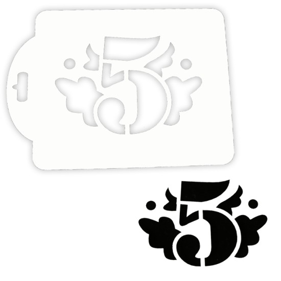 Fünf mit Muster Deko Schablonen / Stencil - xs105 - Rich Hobby