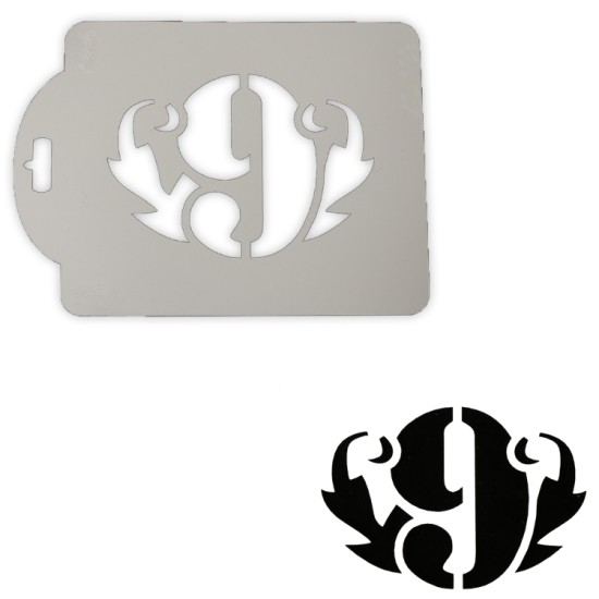 Neun mit Muster 2 Deko Schablonen / Stencil - xs109 - Rich Hobby