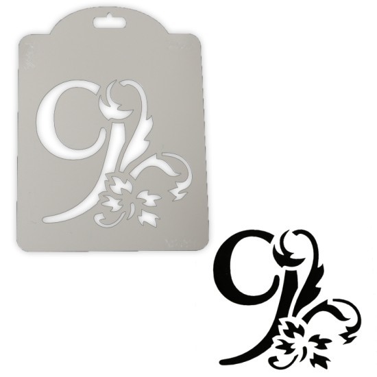 Neun mit Muster Deko Schablonen / Stencil - xs091 - Rich Hobby