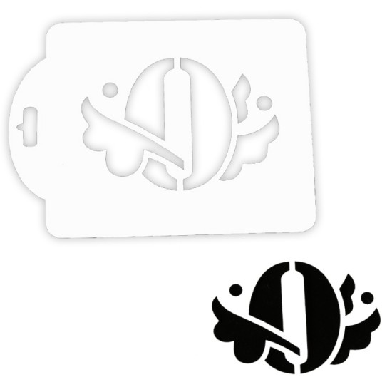 Null mit Muster Deko Schablonen / Stencil - xs110 - Rich Hobby