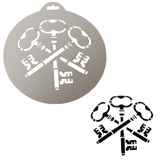 Schlüssel Deko Schablonen / Stencil - yxs002 - Rich Hobby