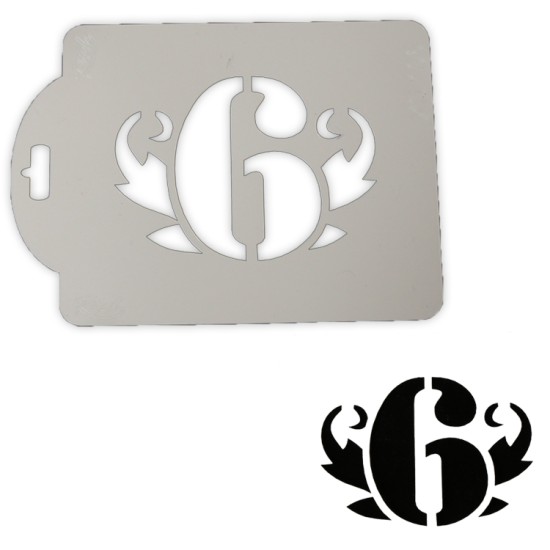 Sechs mit Muster Deko Schablonen / Stencil - xs106 - Rich Hobby