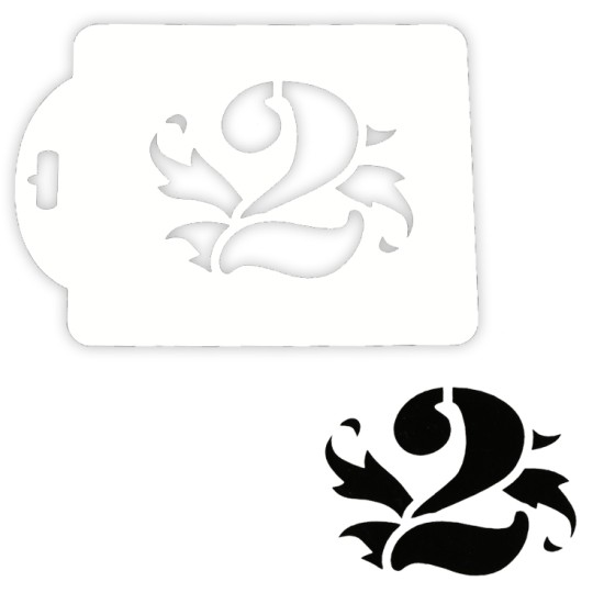 Zwei mit Muster 2 Deko Schablonen / Stencil - xs102 - Rich Hobby