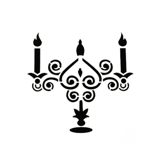 Kerzenhalter mit Kerzen Deko Schablonen / Stencil - xs071 - Rich Hobby