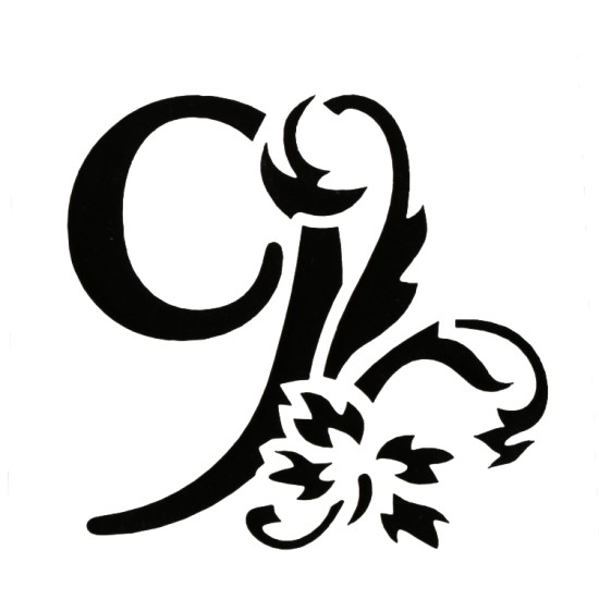 Neun mit Muster Deko Schablonen / Stencil - xs091 - Rich Hobby