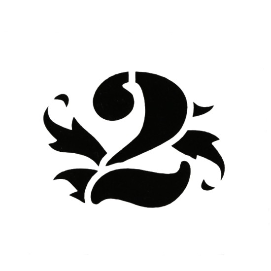 Zwei mit Muster 2 Deko Schablonen / Stencil - xs102 - Rich Hobby