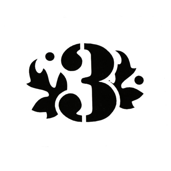 Drei mit Muster Deko Schablonen / Stencil - xs103 - Rich Hobby