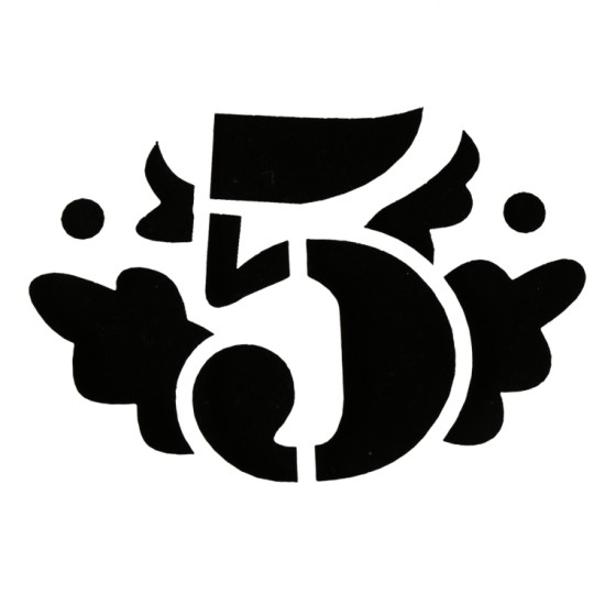 Fünf mit Muster Deko Schablonen / Stencil - xs105 - Rich Hobby