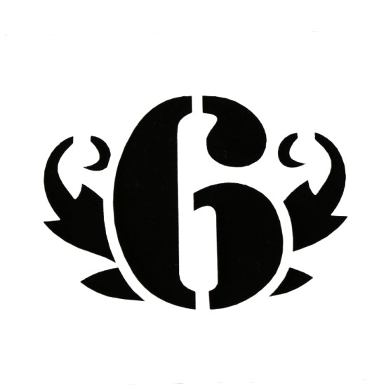 Sechs mit Muster Deko Schablonen / Stencil - xs106 - Rich Hobby