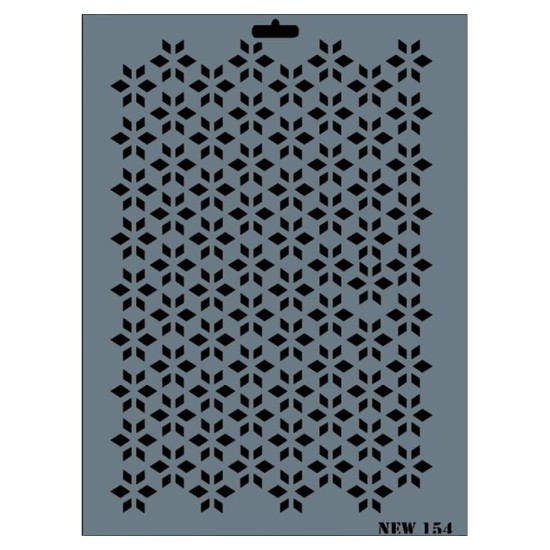 Schneeflocken Muster Deko Schablonen - NEW154 - Rich Hobby