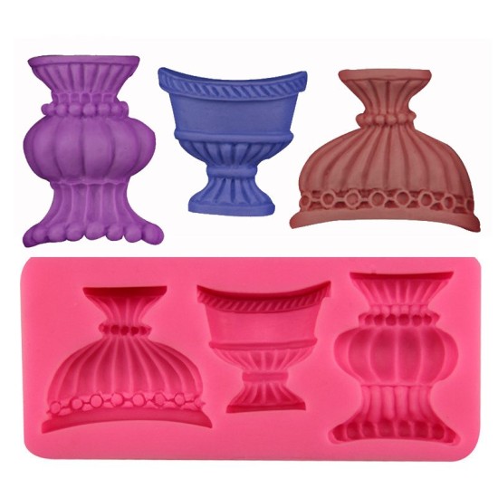 3 Verschiedene Vasen Silikonform - 32643 - Cesil