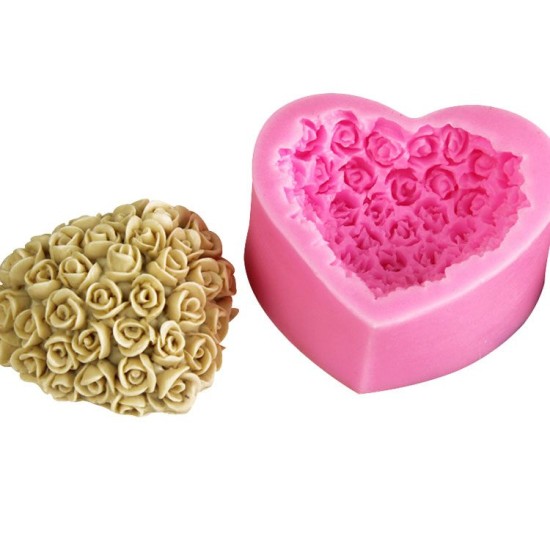 Blumen Haufen Seife & Duftsteine Silikonform - 32077 - Cesil