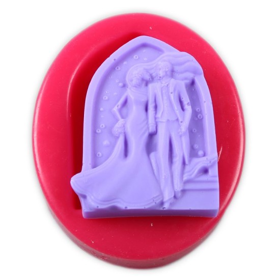 Braut Bräutigam  Silikon Form ca. 5 x 7 cm - 32574 - Cesil