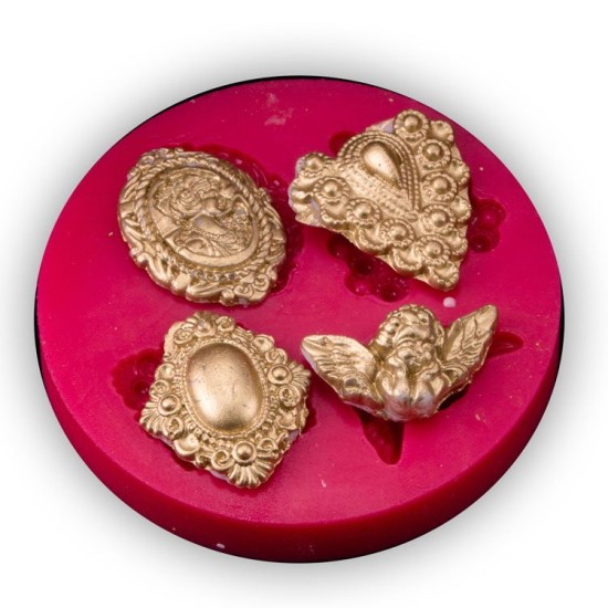 Cupcake Dekoration Engel Spiegel Rahmen  Silikon Form - Se-234-32392 - Cesil