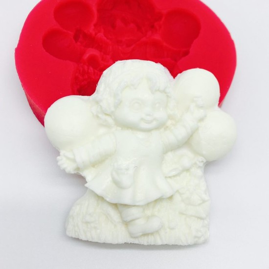 Jung mit Ballon Silikonform - 32785 - Cesil