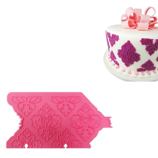 Viereck Blumen Muster Transfer Silikon  Molds - 55010 - Cesil