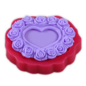 Gül Desenli Küçük Çerçeve Silikon Kalip 6 x 7 cm