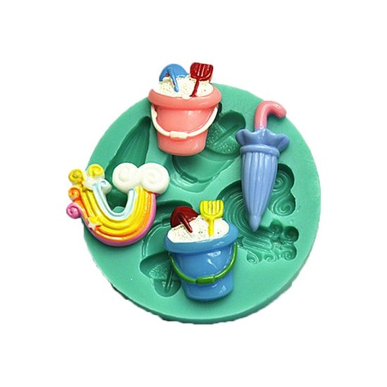 Regenbogen und Sommer Thema Silikonform - 32685 - Cesil