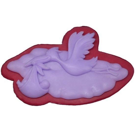 Leylekli Bebek Pano Silikon Kalıp - 32734 - Cesil