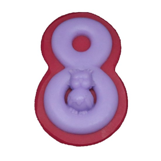 Zahl Acht mit Eule Figur Silikonform - 32730 - Cesil