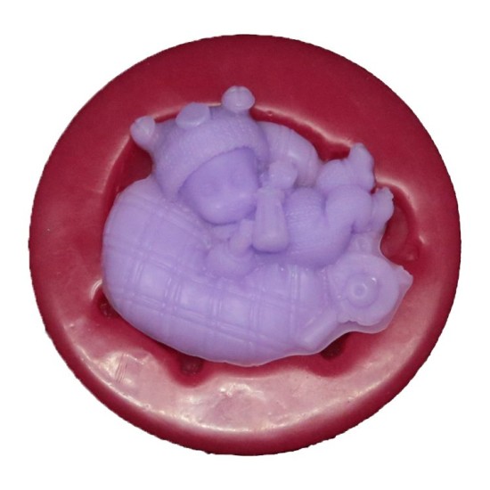 Biberonla Uyuyan Bebek Silikon Kalıp - 32406 - Cesil