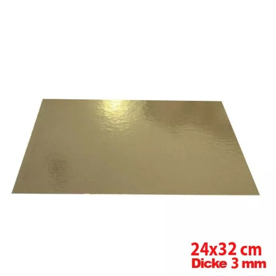 Pasta Altlığı Altın 24x32 cm 10 adet - C24x32-10 - Mytortenland