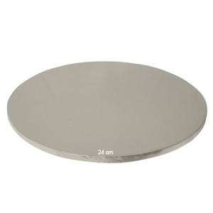 Tortenplatte / Cake Board Rund Silber 24 cm 5 Stück