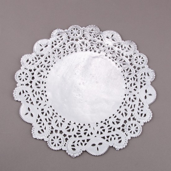 Torten Spitzenpapier Silber 30 cm - My1050 - Mytortenland