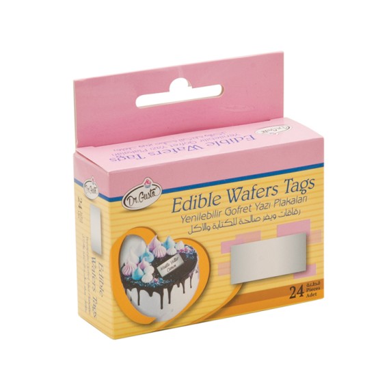Essbare Oblaten zum Selbst beschriften Rechteck 24 Stück - Pl004 - Dr Gusto
