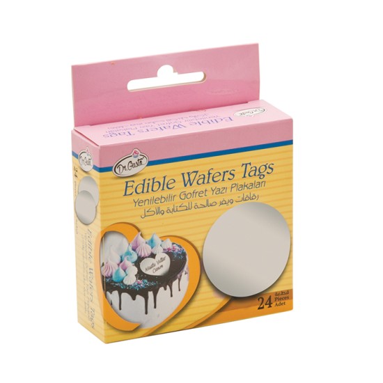 Essbare Oblaten zum Selbst beschriften Rund 24 Stück - Pl001 - Dr Gusto