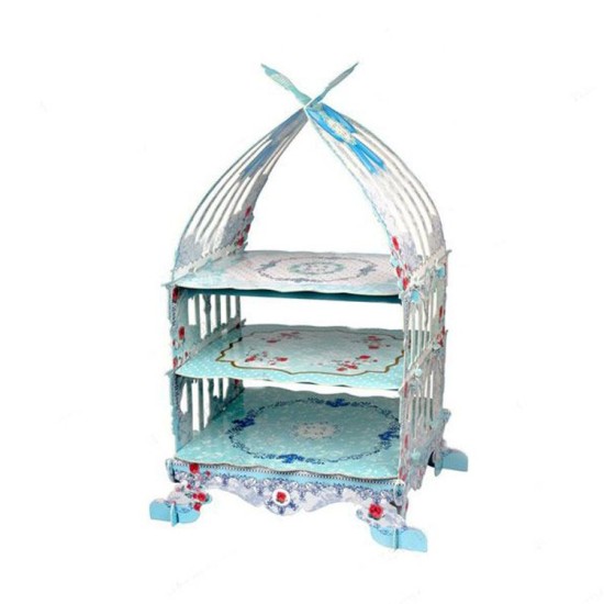 Cupcake Ständer Muffins Törtchen Etagere Vogelkäfig - M-ständer-blau - Mytortenland