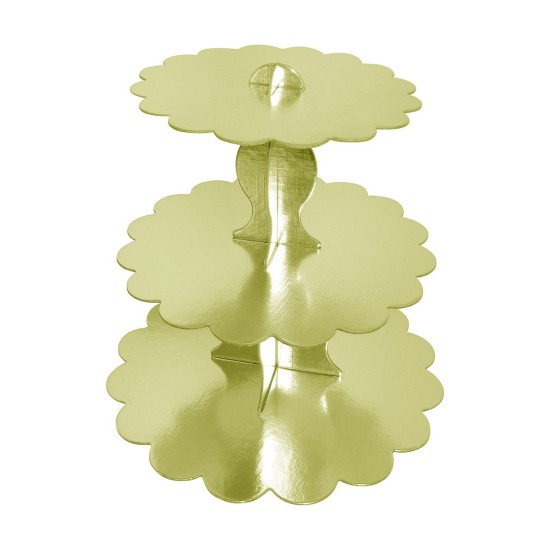 Gold mit Schimmereffekt Cupcake Ständer Muffins Törtchen Etagere - M411 - Mytortenland