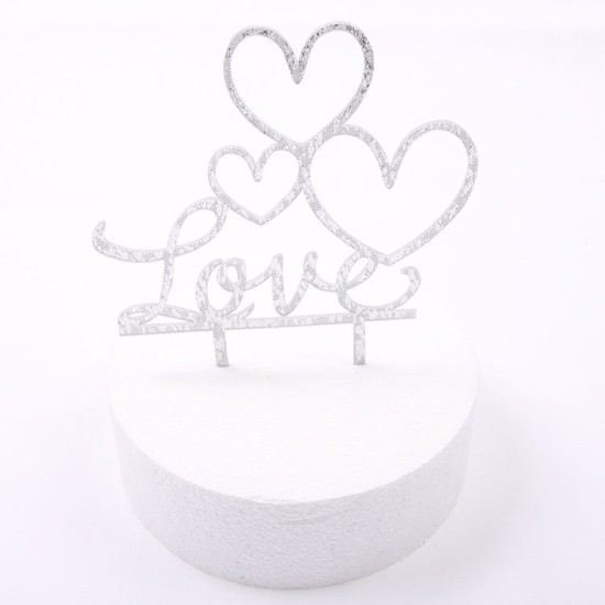 Cake Topper Herz mit Gold Beschreibung - 64-Y - Mytortenland