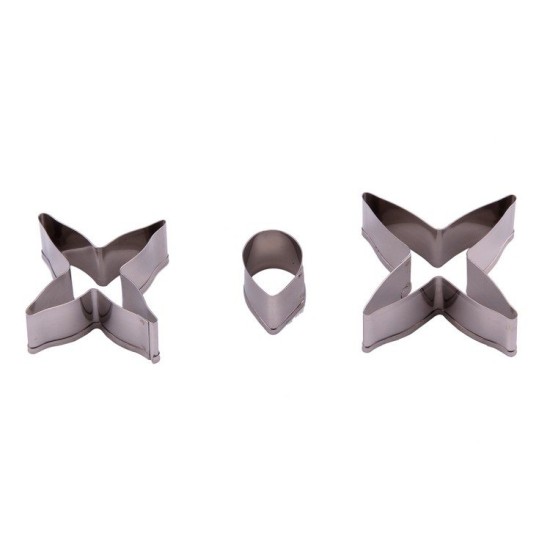 Fuchsia Blumen Ausstecher 3er Set  Blumenform - M188 - Mytortenland