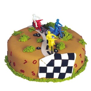 Motorrad Torten Deko Set ( Motocross )