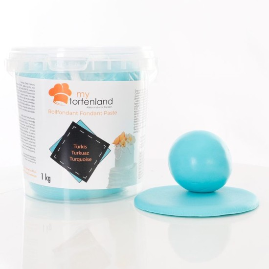 Zuckerteig / Rollfondant Türkis 1 kg - MT2014 - Mytortenland