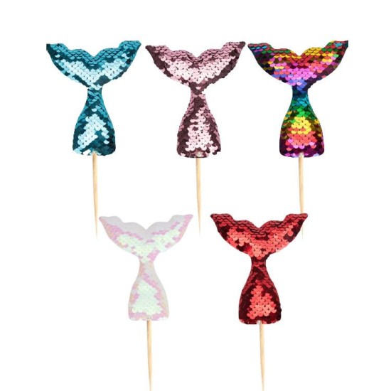 Cake Topper Glitzer Mermaid Flosse - kn47 -